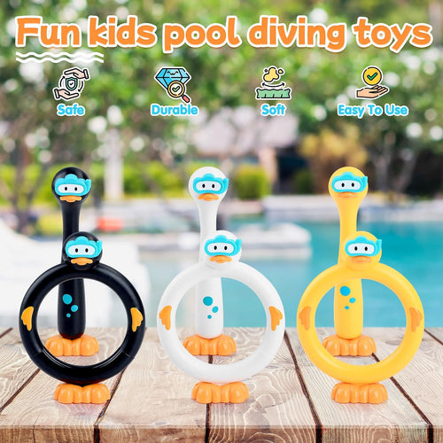 Pool Diving Toys for Kids, 6 PCS Swimming Pool Diving Rings, Summer Pool Diving