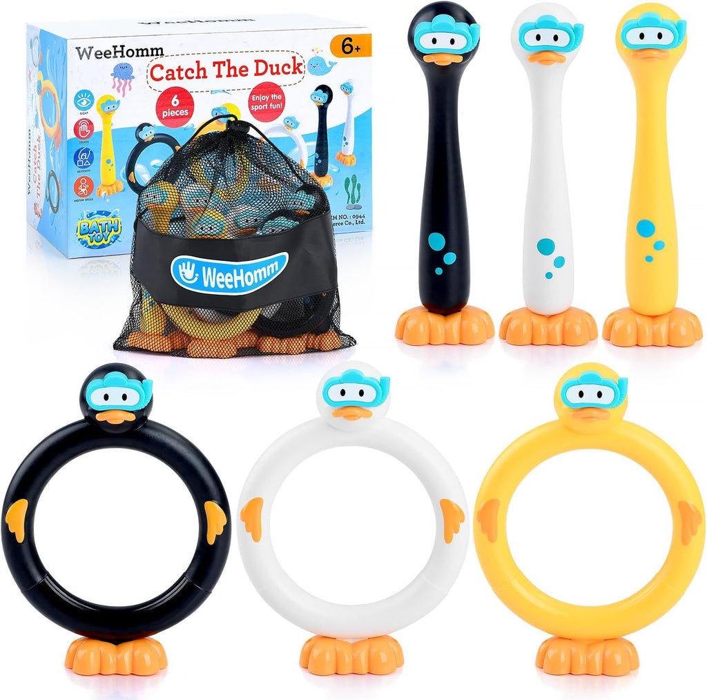 Pool Diving Toys for Kids, 6 PCS Swimming Pool Diving Rings, Summer Pool Diving