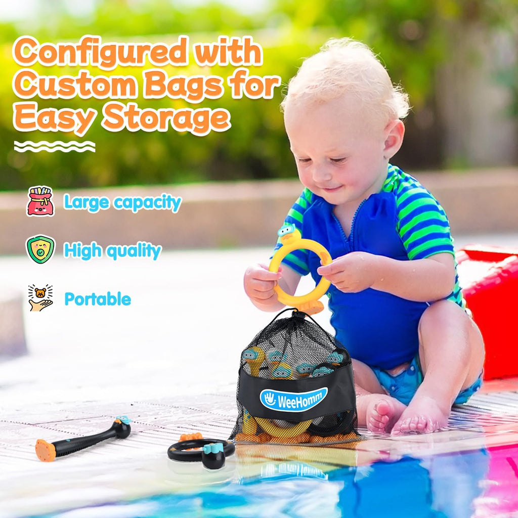 Pool Diving Toys for Kids, 6 PCS Swimming Pool Diving Rings, Summer Pool Diving